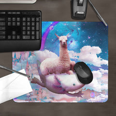 Llama Axolotl Adventure Mousepad - Random Galaxy - Lifestyle - 051