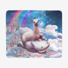Llama Axolotl Adventure Mousepad - Random Galaxy - Mockup - 051