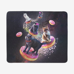 Space Cats Riding Donuts Mousepad - Random Galaxy - Mockup - 051