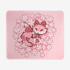 Cherry Blossom Fox Mousepad