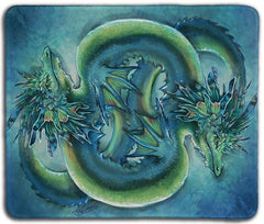 Twin Aquatic Dragons Mousepad - Jessica Feinberg - Mockup - 051