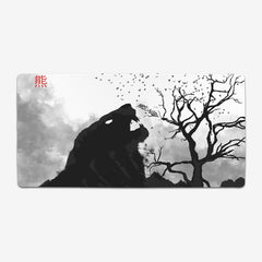 Bear Shadow Extended Mousepad - Carbon Beaver - Mockup - XL - Red