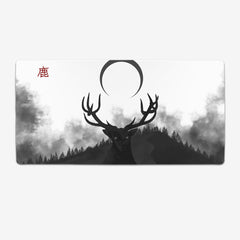 Deer Shadow Extended Mousepad - Carbon Beaver - Mockup - Red - XL