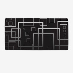 Matrix Of Squares Extended Mousepad - Carbon Beaver - Mockup - XL - Gray