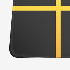 Matrix Of Squares Extended Mousepad - Carbon Beaver - Corner  - XL - Yellow