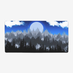 Misty Forest Extended Mousepad - Carbon Beaver - Mockup - XL