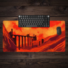 Volcano Fortress Extended Mousepad