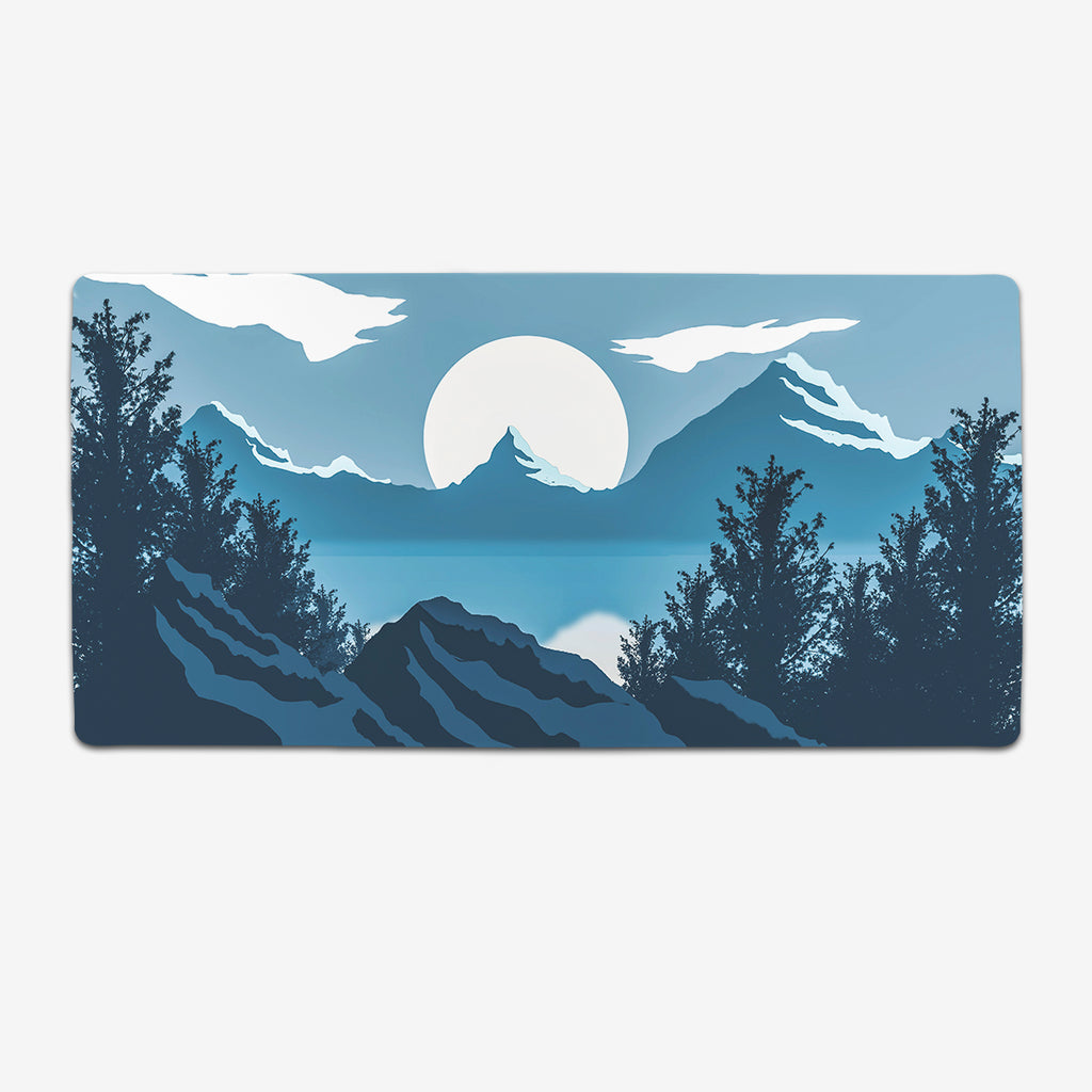 Blue Winter Mountain Extended Mousepad