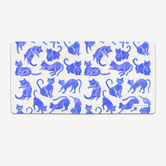 Cat Positions Pattern Extended Mousepad - CatCoq - Mockup - XL