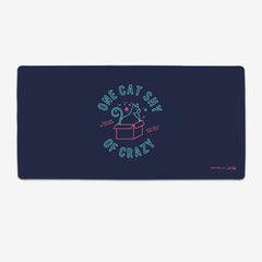 One Cat Shy of Crazy Extended Mousepad - CatCoq - Mockup - XL