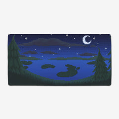 Forest Pixel Night Extended Mousepad - Catarina - Mockup - XL