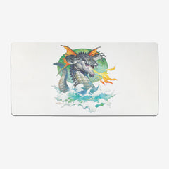 Winged Crocodile Dragon Extended Mousepad