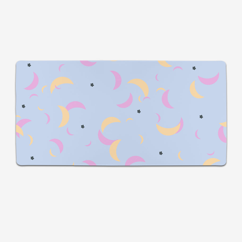 Moon and Stars Pattern Extended Mousepad - Hiyo x Hunny - Mockup - XL