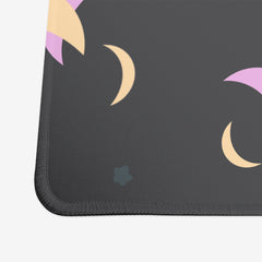 Moon and Stars Pattern Extended Mousepad - Hiyo x Hunny - Corner  - XL - Midnight