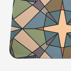 Abstract Stars Extended Mousepad - Inked Gaming - HD - Corner  - Green - 52