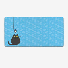 Cat and (Computer) Mouse Extended Mousepad - Inked Gaming - EG - Mockup - Blue - XL