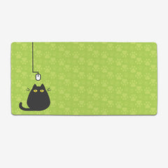 Cat and (Computer) Mouse Extended Mousepad - Inked Gaming - EG - Mockup - Green - XL