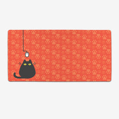 Cat and (Computer) Mouse Extended Mousepad - Inked Gaming - EG - Mockup - Red - XL