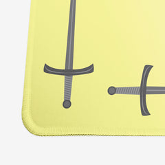 Cat in Armor Extended Mousepad - Inked Gaming - HD - Corner - XL