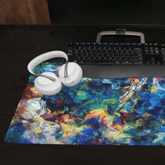 Chaotic AI Sword Fight Extended Mousepad