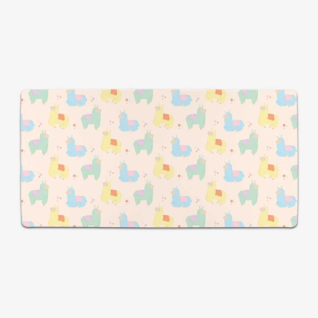 Cotton Candy Llamas Extended Mousepad
