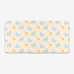 Cotton Candy Llamas Extended Mousepad