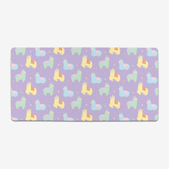 Cotton Candy Llamas Extended Mousepad