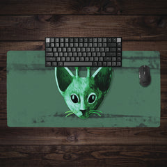 Extrapurrestrial Kitteh Extended Mousepad