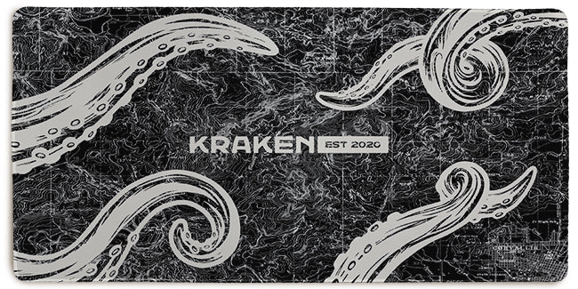 Kraken Established 2020 XL Extended Mousepad - Inked Gaming - KB - Mockup - XL -