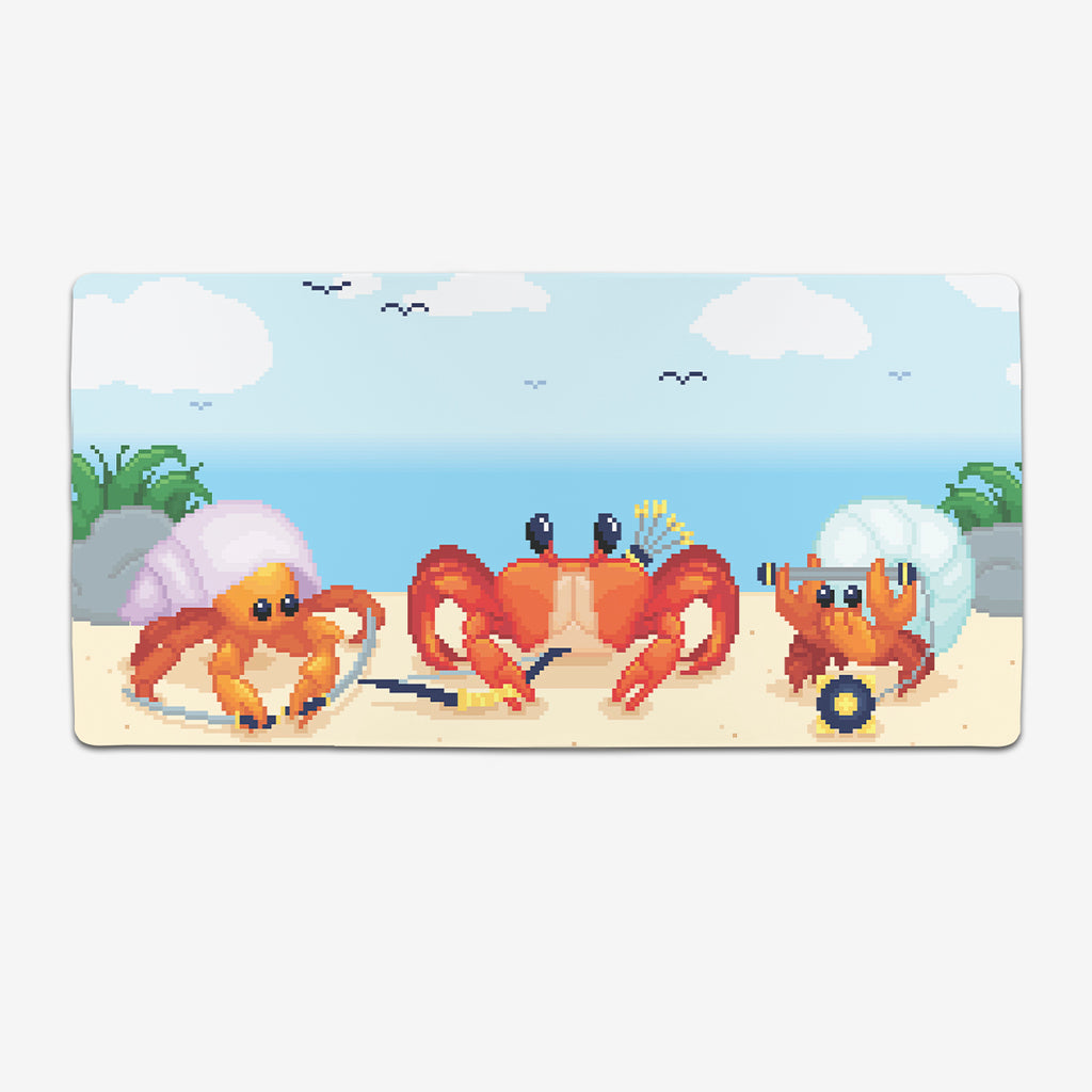Pixel Attack Crabs Extended Mousepad - Inked Gaming - LL - Mockup - XL