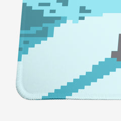 Snowy Pixel Mountaintop Extended Mousepad
