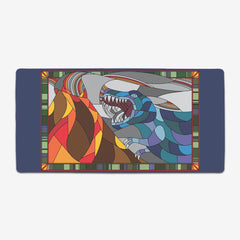 Stained Glass Dinosaur Extended Mousepad