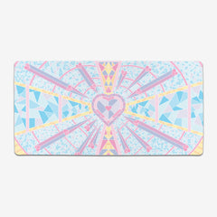 Stained Glass Heart Extended Mousepad
