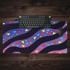 Wavy Triangles Extended Mousepad - Inked Gaming - HD - Lifestyle - XL