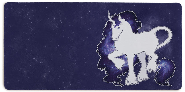 Galaxy Unicorn Extended Mousepad - InvertSilhouette - Mockup - XL