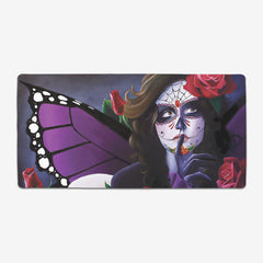 Sugar Skull Rose Garden Extended Mousepad