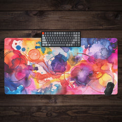 Vibrant Abstract Extended Mousepad