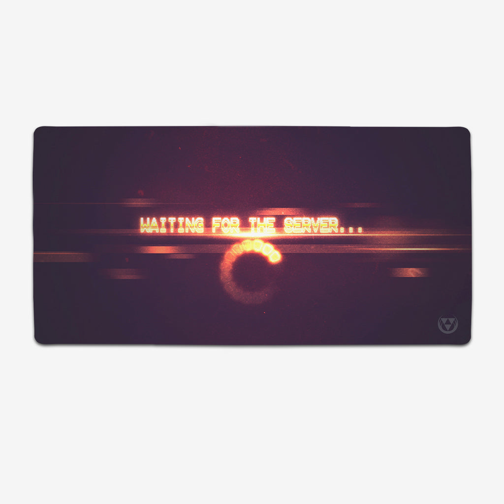 Waiting For The Server XL Extended Mousepad - Martin Kaye - Mockup - XL
