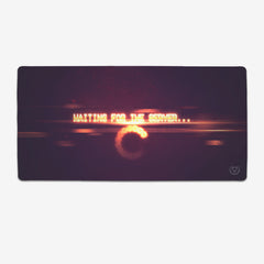 Waiting For The Server XL Extended Mousepad - Martin Kaye - Mockup - XL