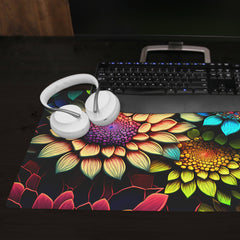 Fragmented Florals Extended Mousepad
