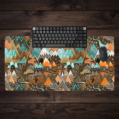 Maximalist Mountain Maze Extended Mousepad