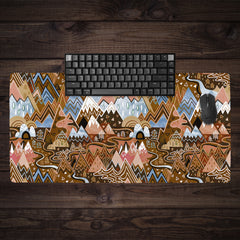 Maximalist Mountain Maze Extended Mousepad