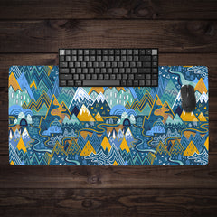 Maximalist Mountain Maze Extended Mousepad
