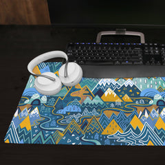 Maximalist Mountain Maze Extended Mousepad