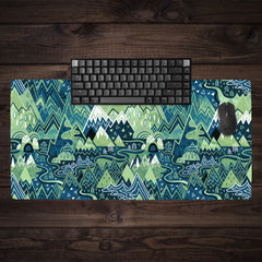 Maximalist Mountain Maze Extended Mousepad