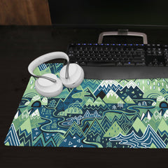 Maximalist Mountain Maze Extended Mousepad