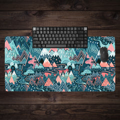 Maximalist Mountain Maze Extended Mousepad