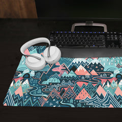 Maximalist Mountain Maze Extended Mousepad