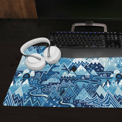 Maximalist Mountain Maze Extended Mousepad