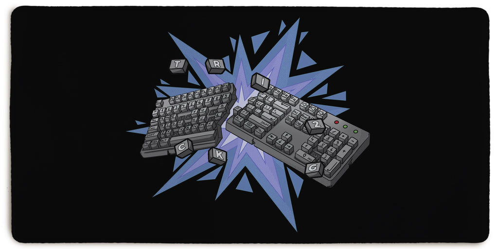Trick Keyboard Extended Mousepad - Trick2G - Mockup - XL - Blue